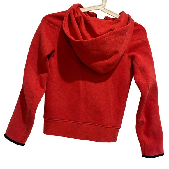 ike Tech Fleece Hoodie Kids Youth XS Red Windrunner Full Zip FD3285-672 - Picture 2 of 4